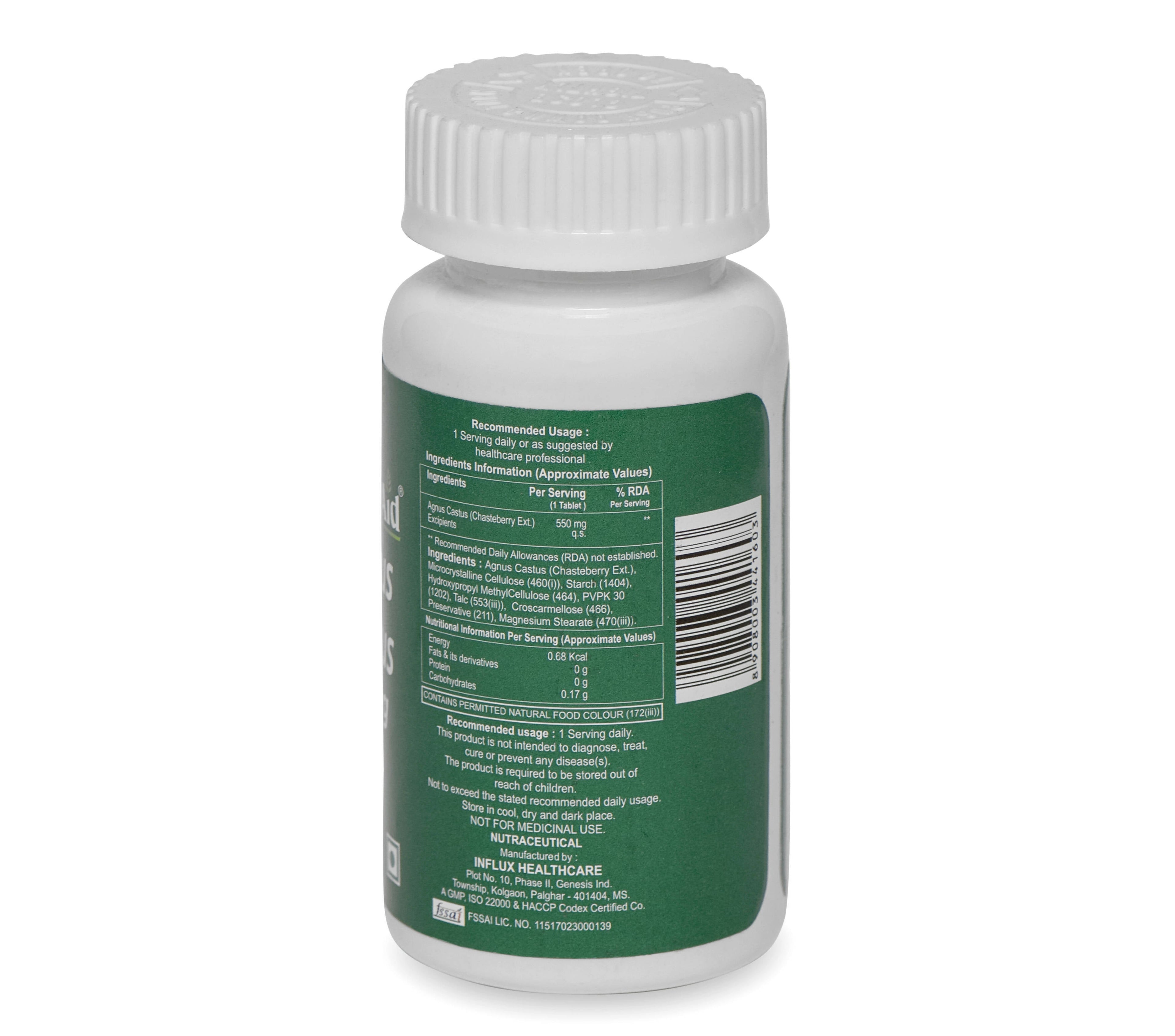 HealthAid Agnus Castus 550 mg Tablets | Grocsy