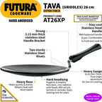 Hawkins Hard Anodised Tava Extra Thick 26 cm Diameter (AT26XP) | Grocsy