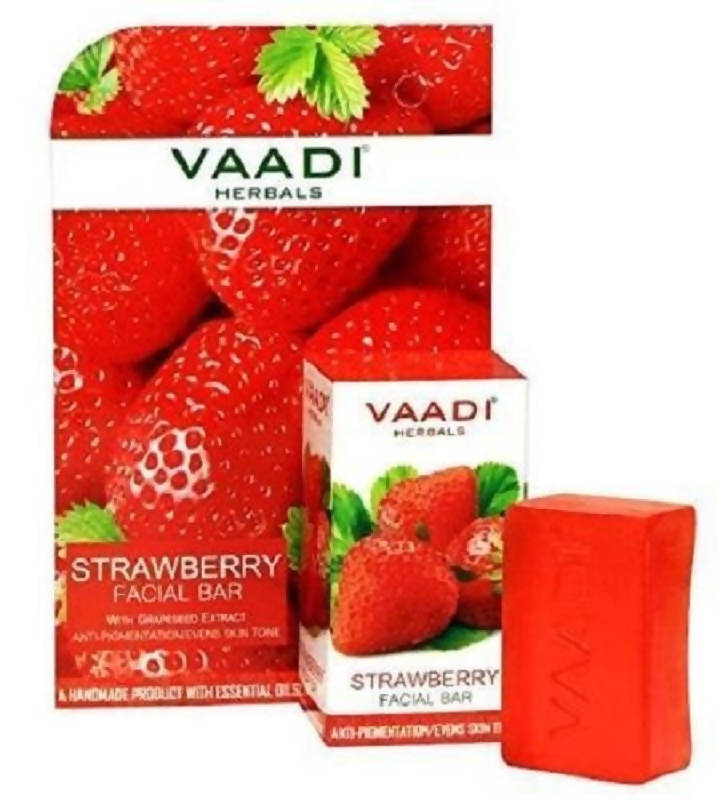 Vaadi Herbals Strawberry Facial Bar | Grocsy
