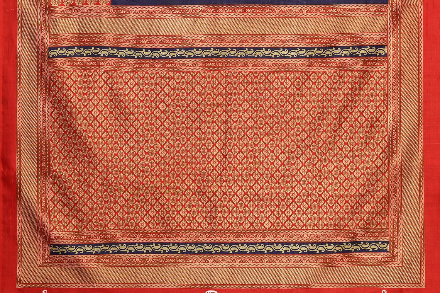 Vamika Navy Blue Printed Art Silk Saree | Grocsy
