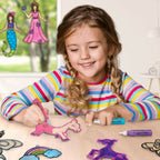 Imagimake Window Art Princess & Unicorn Suncatcher Kit Unicorn Toys for Girls Age 5-8 Craft Kits | Grocsy