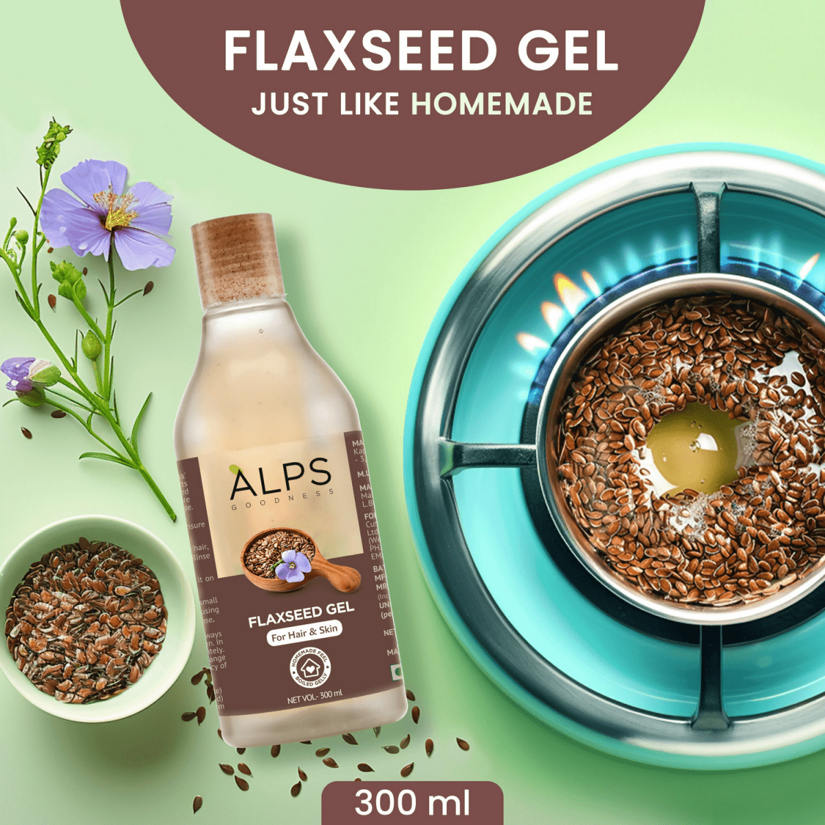 Alps Goodness Flaxseed Gel For Hair & Skin | Grocsy
