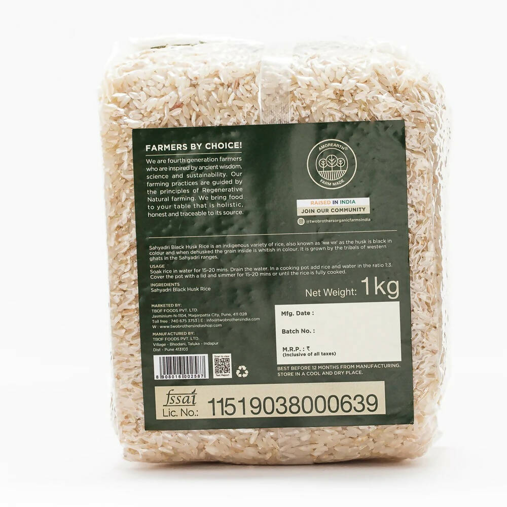 Two Brothers Organic Farms Sahyadri Black Husk Rice | Grocsy