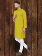 Even Apparels Yellowish Green Wedding Kurta - Green | Grocsy