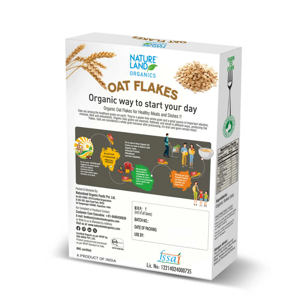 Nature Land Organics Oat Flakes | Grocsy