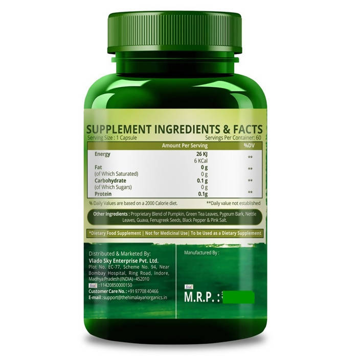 Himalayan Organics Plant Based DHT Blocker Vegetarian Capsules | Grocsy