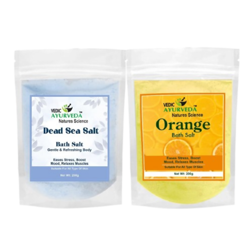 VedicAyurveda Dead Sea Salt and Orange Bath Salt | Grocsy
