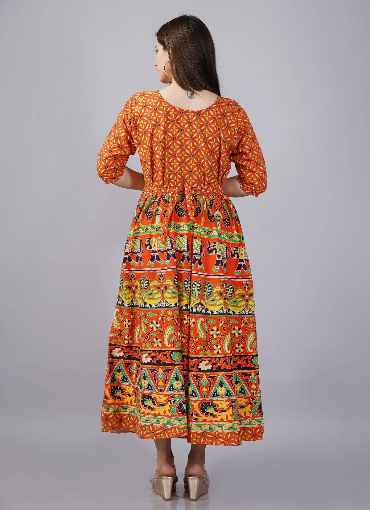 Vamika Multicolor Cotton Printed Party/Casual Wear Kurti (GAM25K) | Grocsy