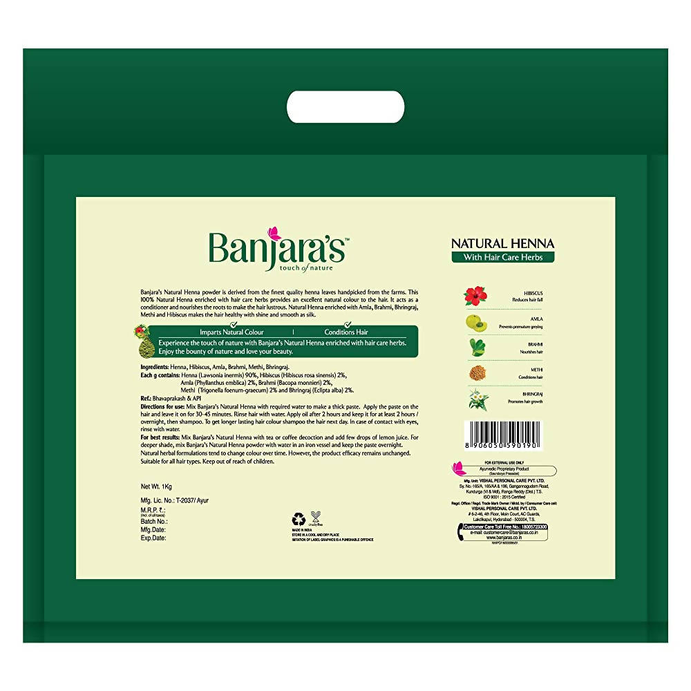 Banjara's Natural Henna Powder | Grocsy