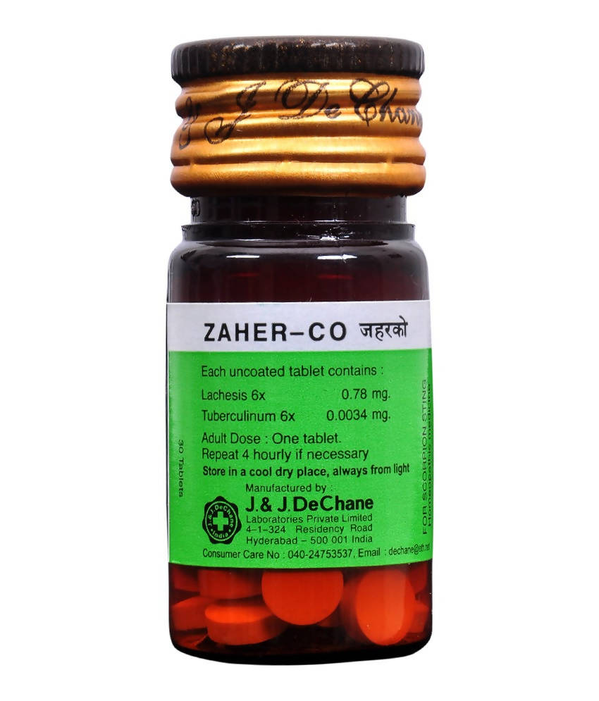 J & J Dechane Homeopathy Zaher-Co Tablets | Grocsy