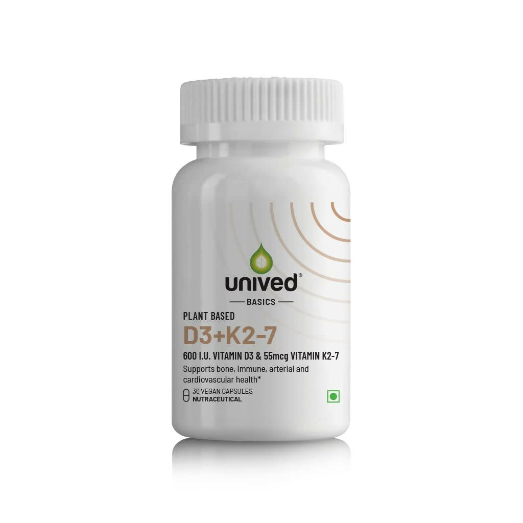 Unived Basics D3+K2 (MK-7) | Vegan Vitamin D3 600 IU & Vitamin K2-7 | Grocsy