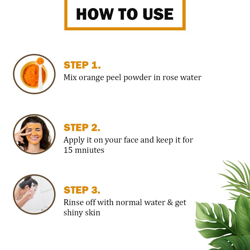 Veda Harvest Orange Peel Powder For Skin Lightening Face Pack | Grocsy
