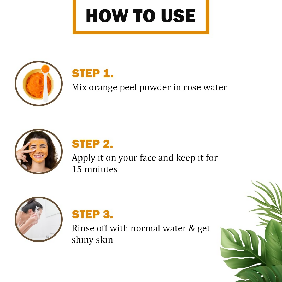 Veda Harvest Orange Peel Powder For Skin Lightening Face Pack | Grocsy