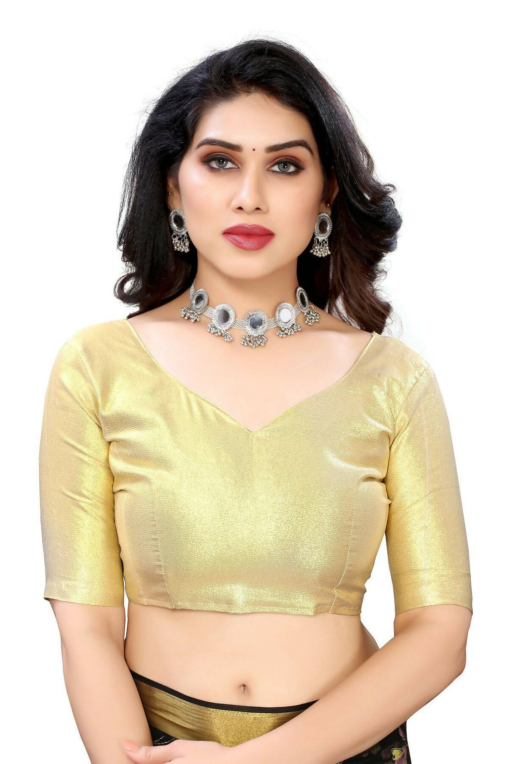 Vamika Black Printed Chiffon Saree (UJALA BLACK) | Grocsy