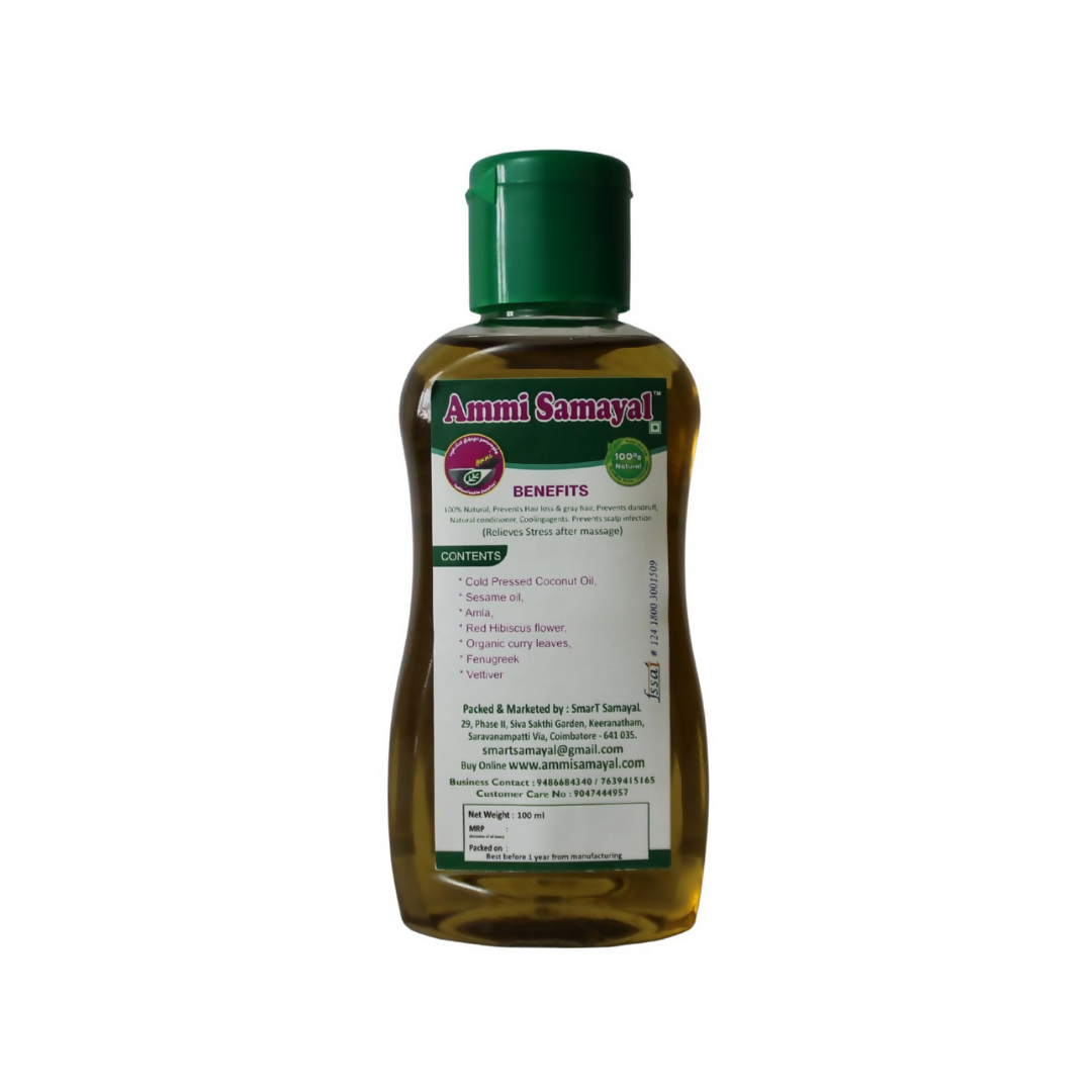 Ammi Samayal Organic Hibiscus and Curry Leaf Hair Oil | Grocsy