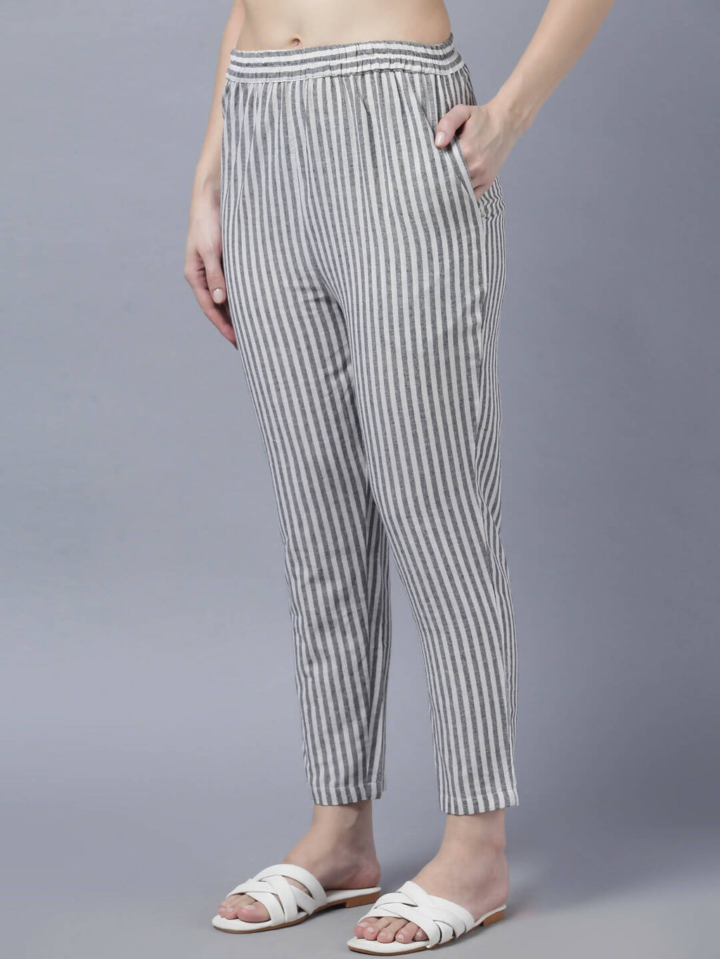 Myshka Stylish Grey 3/4 Sleeve Women's Cords Set | Grocsy