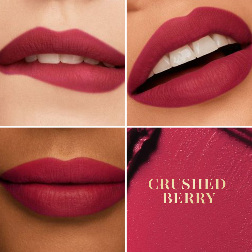 mCaffeine Shades Creamy Matte Kiss Bullet Lipstick Moisturizing Lightweight - Crushed Berry | Grocsy