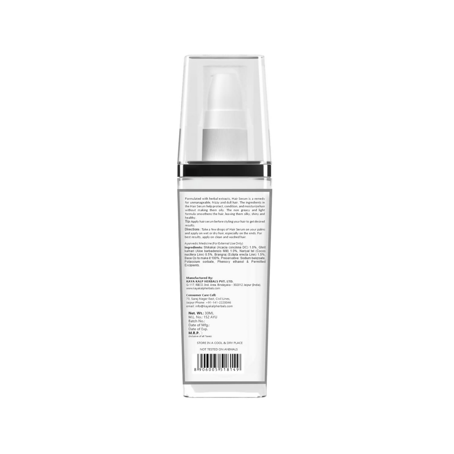 Kulsum's Kaya Kalp Hair Serum With Shikakai & Bhringraj For All Hair Types | Grocsy