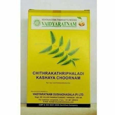 Vaidyaratnam Chitrakathriphaladi kashaya Choornam | Grocsy