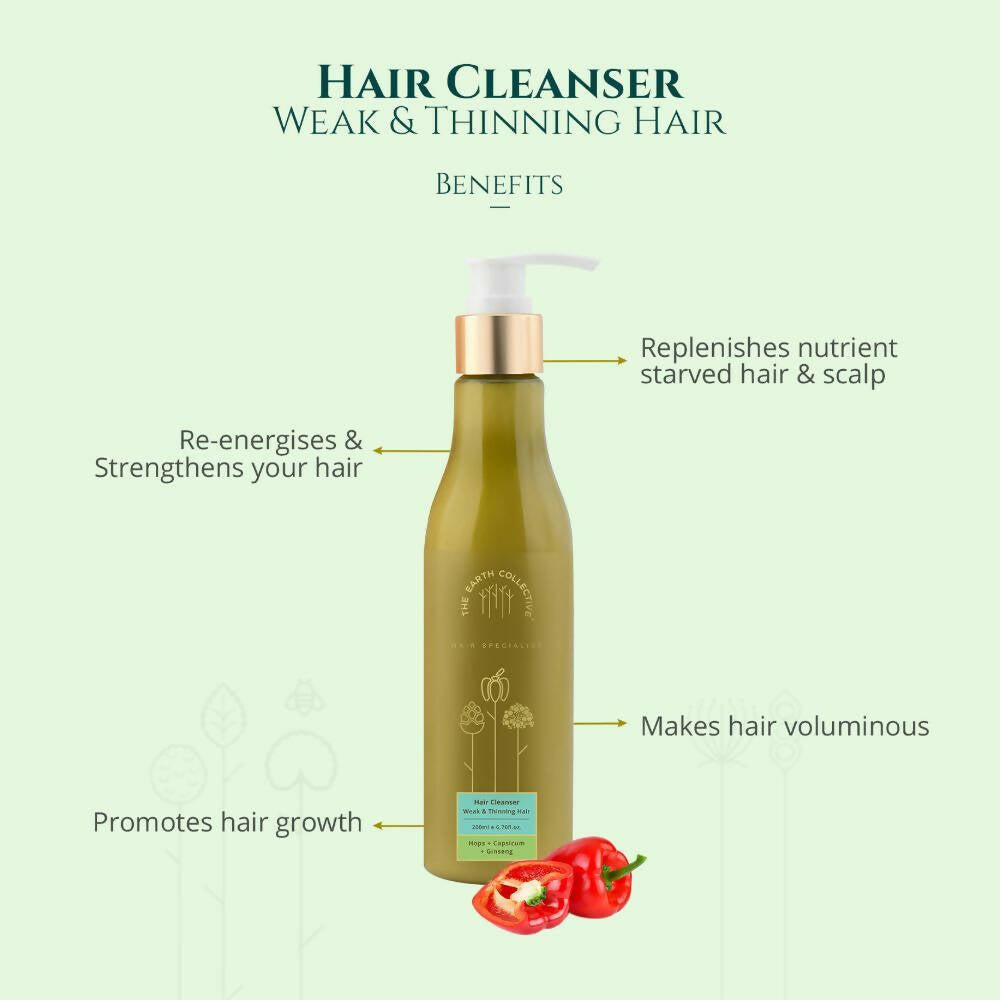 The Earth Collective Hair Cleanser - Weak & Thinning Hair | Grocsy