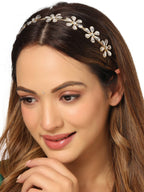 NVR Women's Gold-Polished Traditional Trending Matha Patti | Grocsy