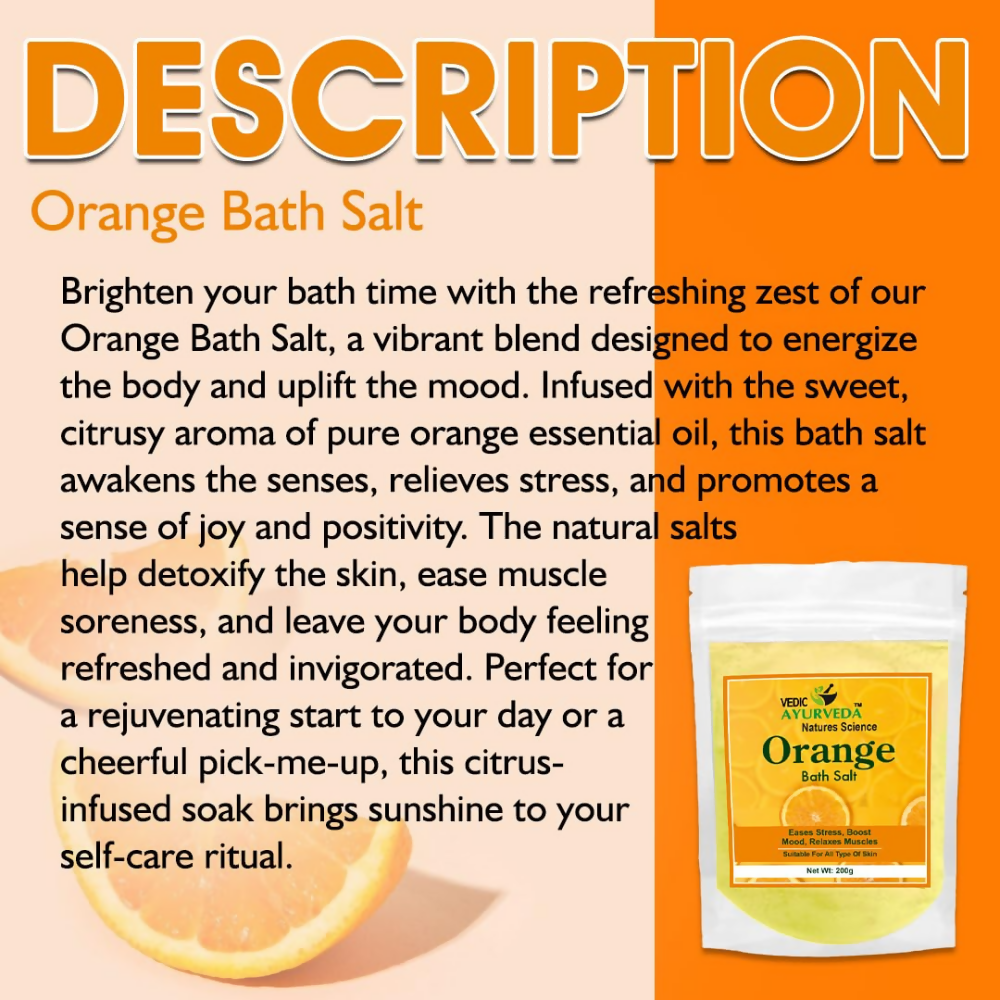 VedicAyurveda Orange Bath Salt | Grocsy