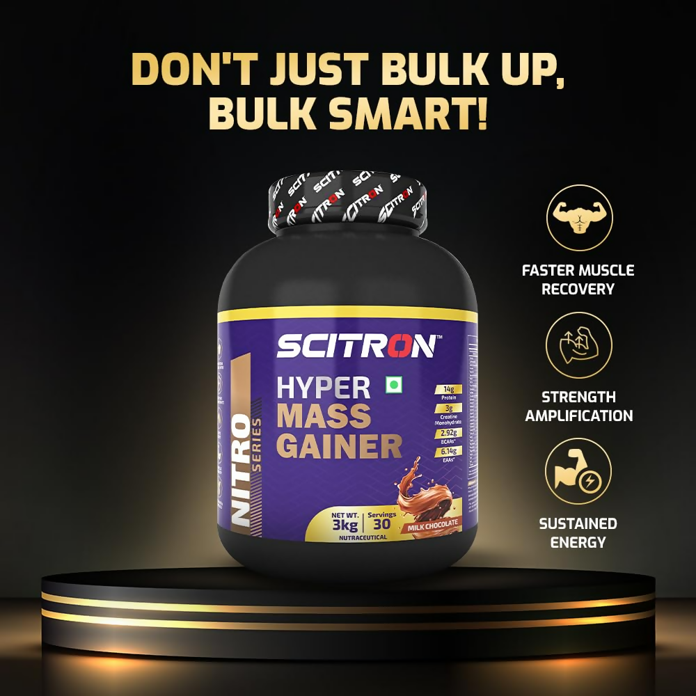 Scitron Nitro Series Hyper Mass Gainer Milk Chocolate | Grocsy