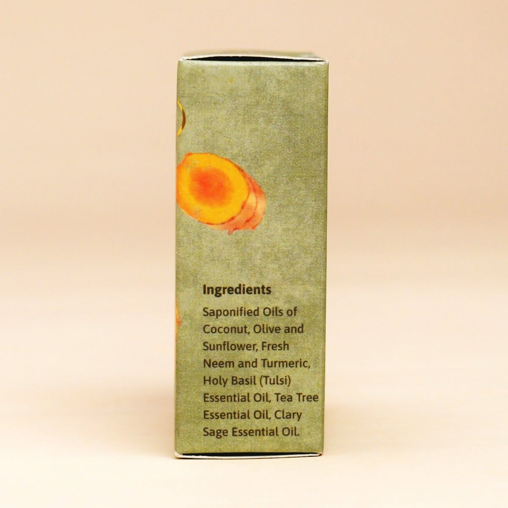 Isha Life Cleanse. Neem And Turmeric With Tulsi And Tea Tree Handcrafted Soap | Grocsy