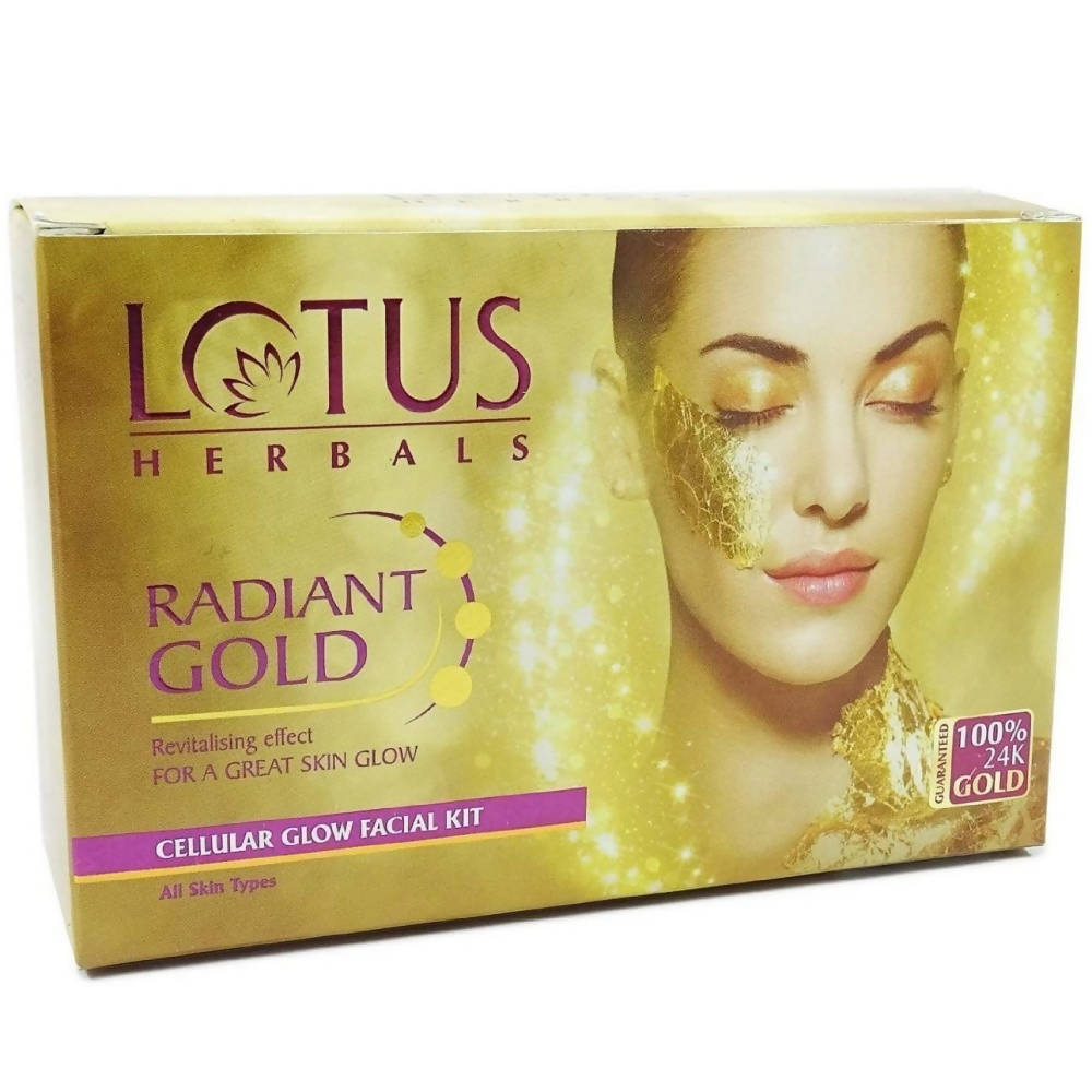 Lotus Herbals Radiant Gold Cellular Glow Facial Kit | Grocsy