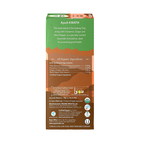 Organic India Ayush Kwath - 25 Tea Bags | Grocsy
