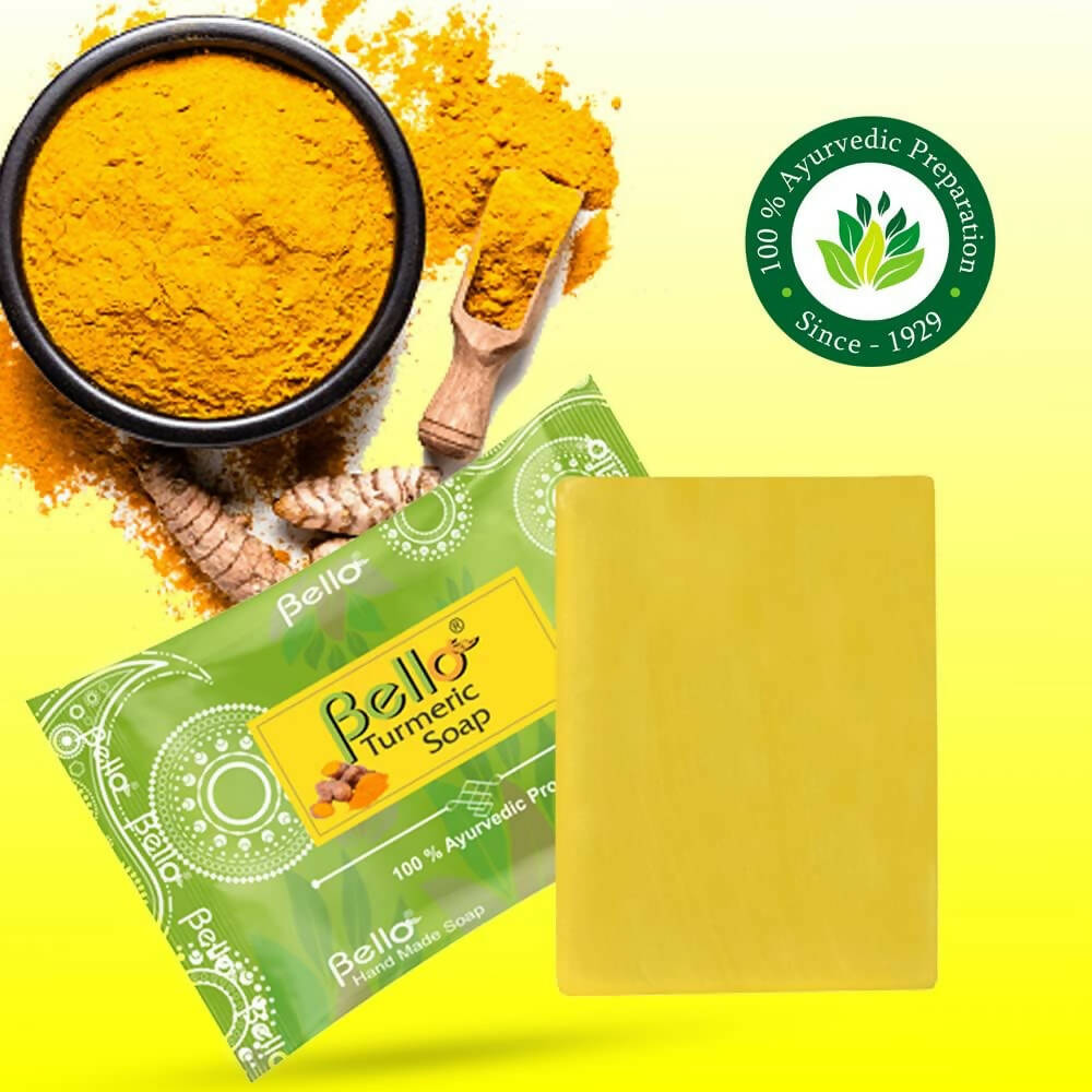 Bello Herbals Hand Made Glycerin Turmeric Soap | Grocsy