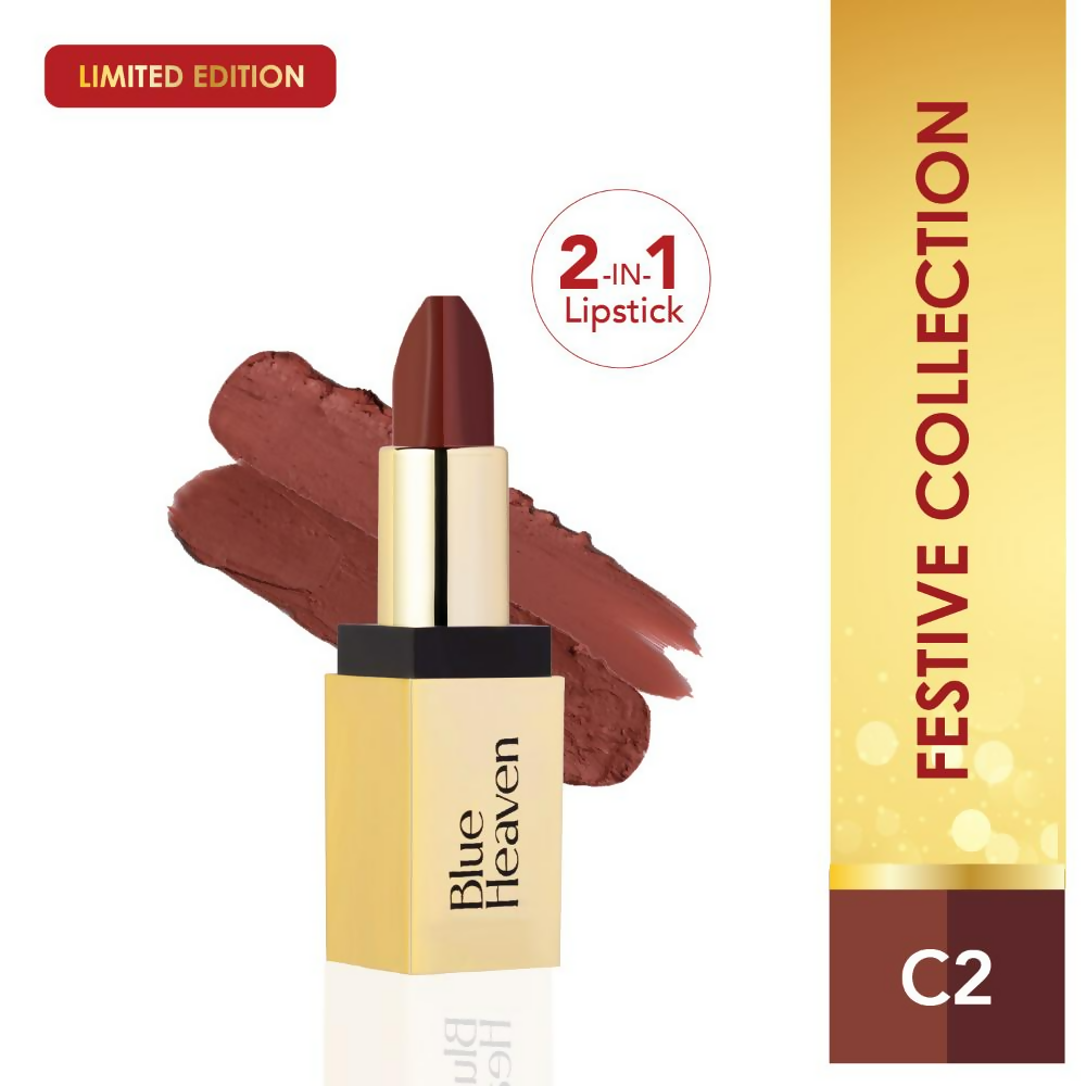 Blue Heaven 2-In-1 Dual Shade Lipstick - C2 | Grocsy