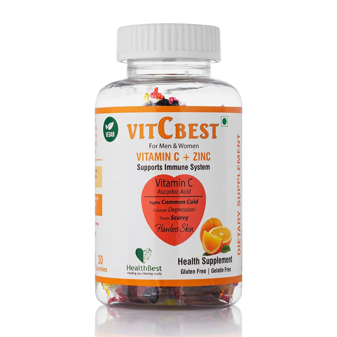 HealthBest VitCbest Vitamin C + Zinc Gummies | Grocsy