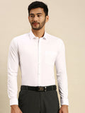 Ramraj Cotton Mens Full Sleeve Formal 100 % Cotton White Shirt | Grocsy