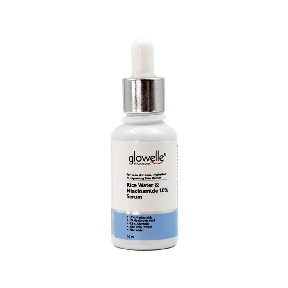 Aaryanveda Glowelle Rice Water & Niacinamide 10% Serum | Grocsy