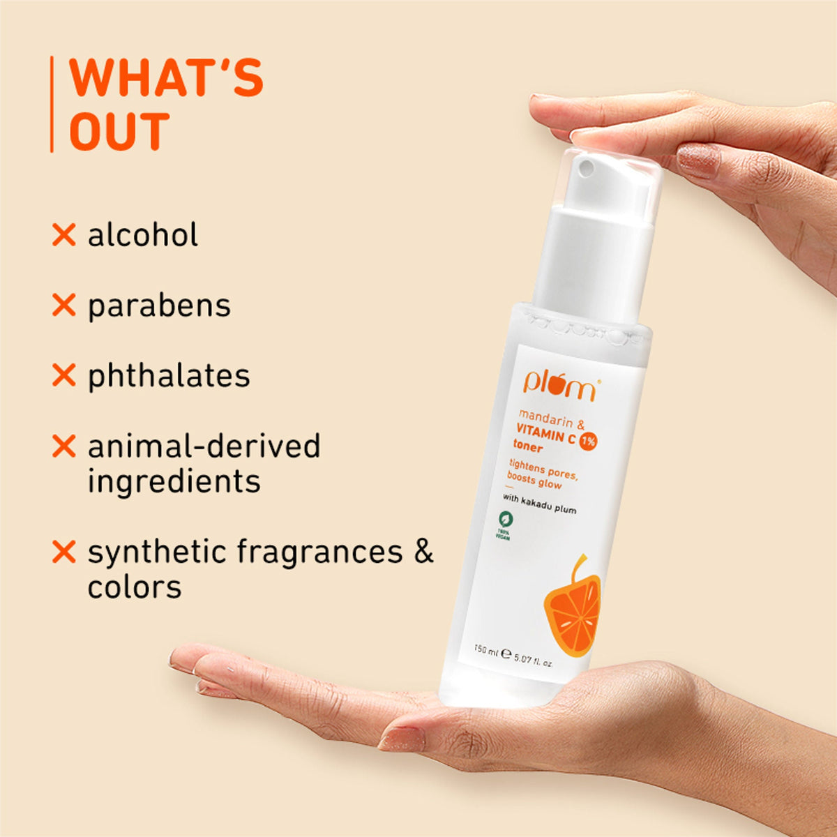 Plum 1% Vitamin C Toner With Mandarin & Kakadu Plum | Grocsy
