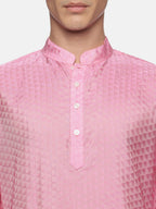Sethukrishna Men Pink Kurta with Dhoti Pants | Grocsy