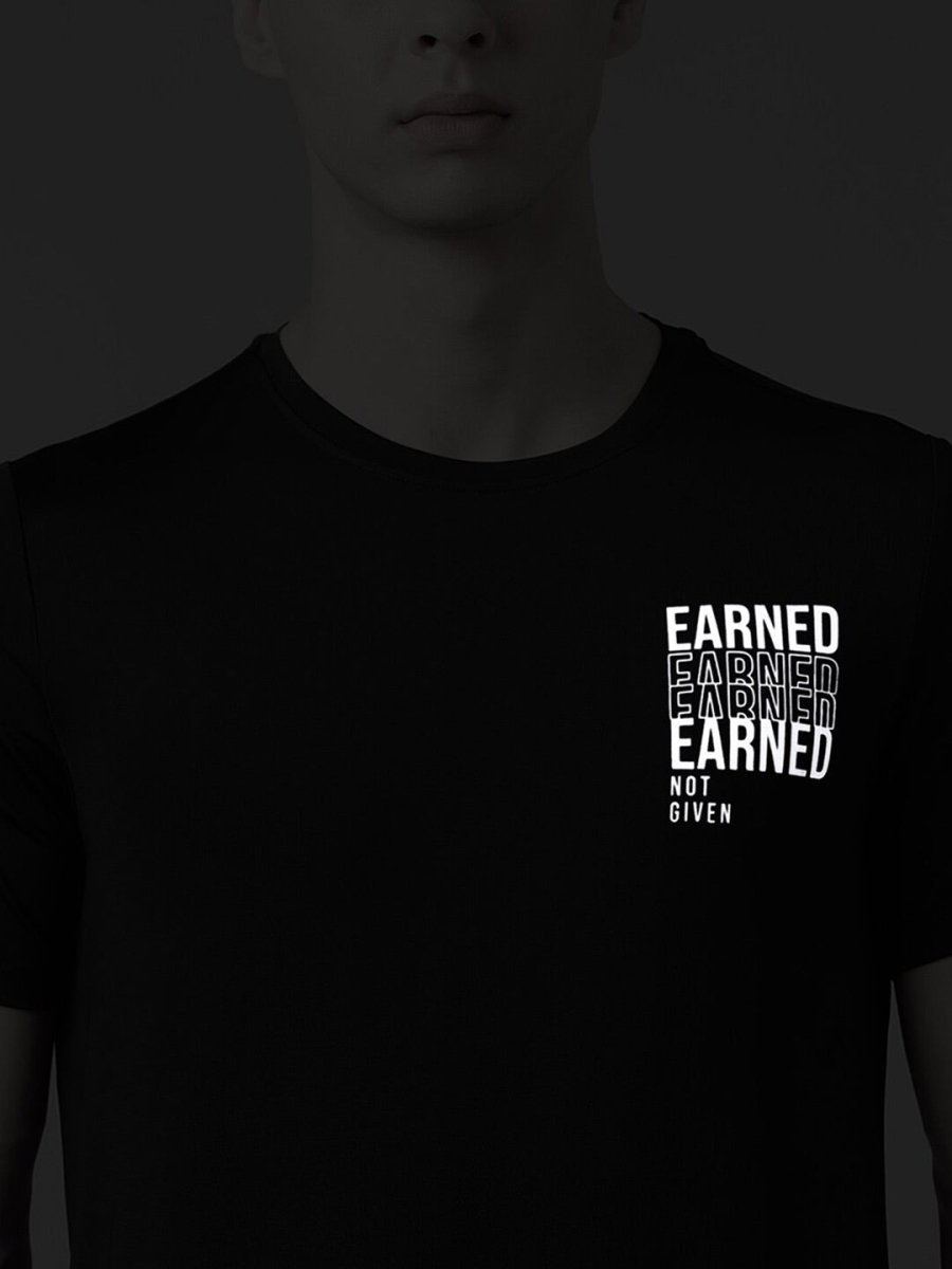 Alcis Typography Printed Dry Tech Slim Fit T-Shirt | Grocsy