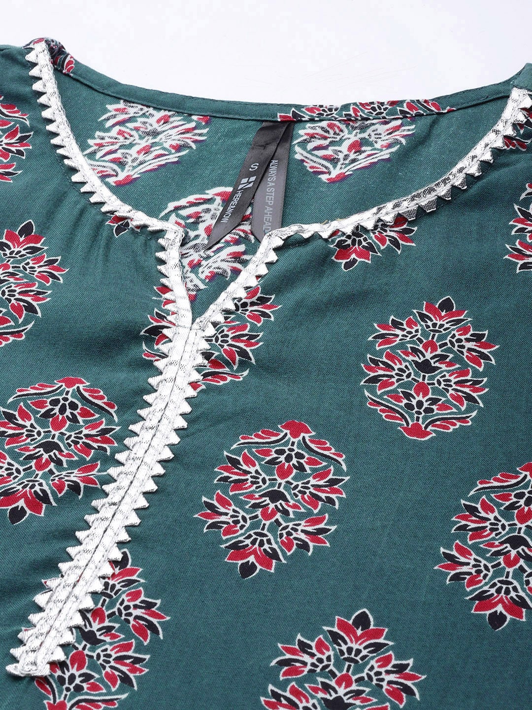 HERE&NOW Women Ethnic Motifs Printed Gotta Patti Kurta With Palazzos & With Dupatta | Grocsy