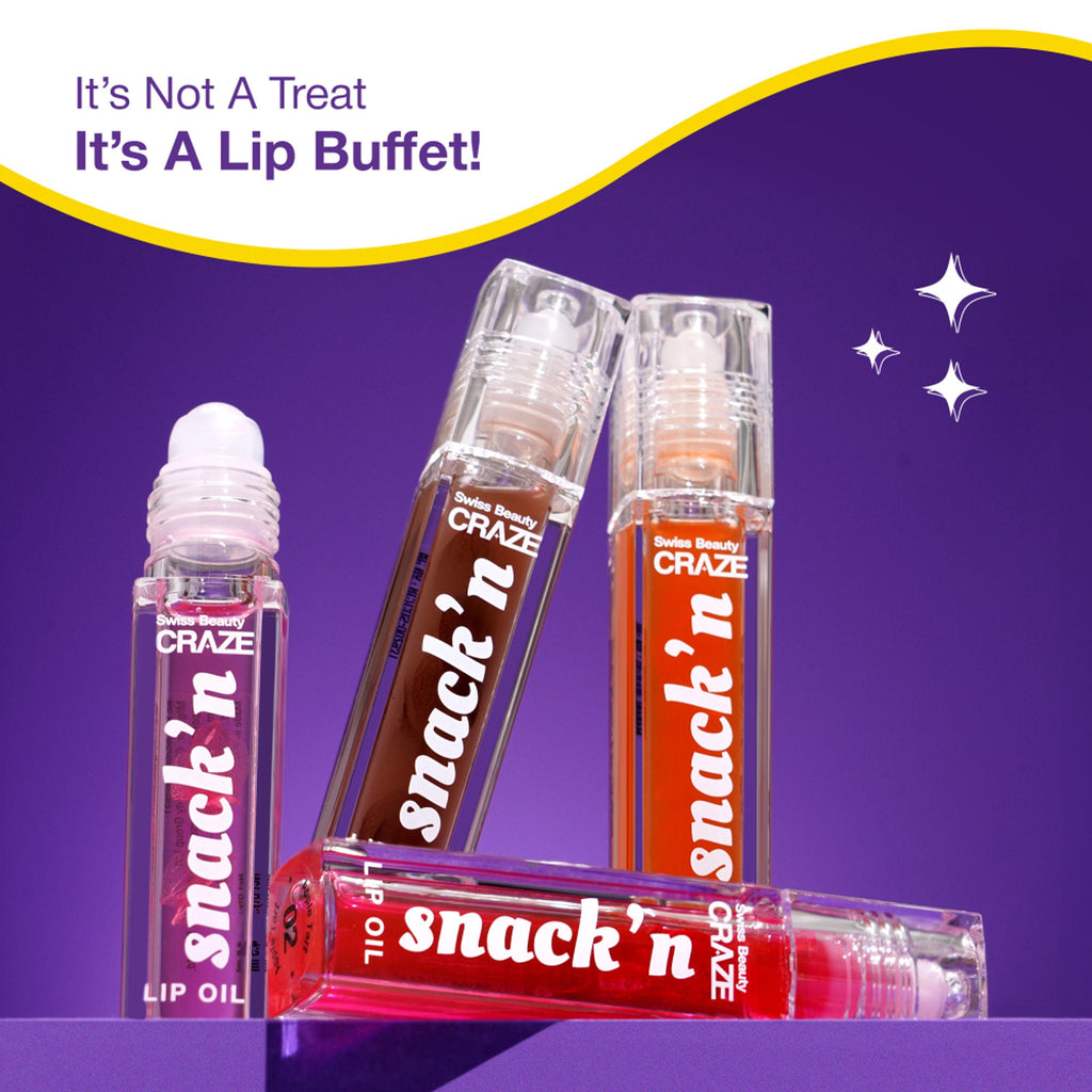 Swiss Beauty Craze Snack'N Nourishing Lip Oil - 1. Cinnamon Roll | Grocsy