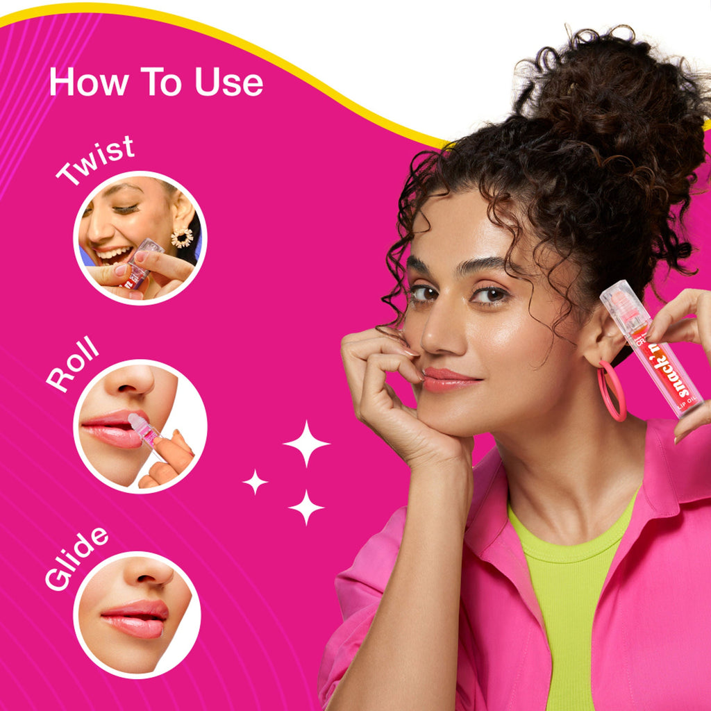 Swiss Beauty Craze Snack'N Nourishing Lip Oil - 1. Cinnamon Roll | Grocsy