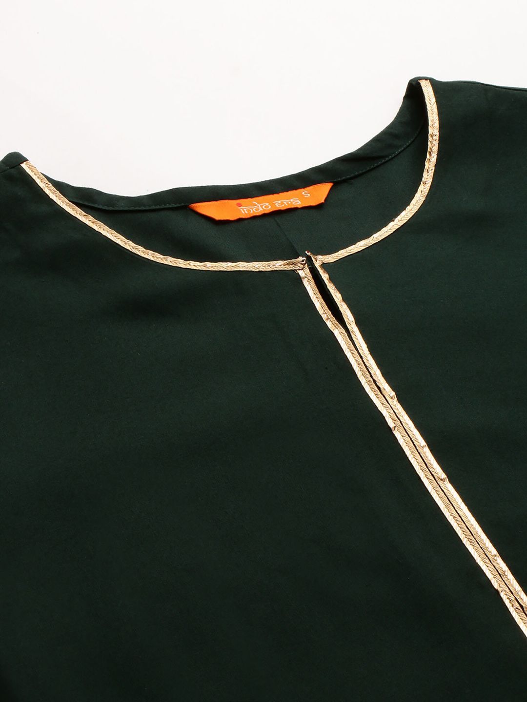 Indo Era Women Green Embroidered Straight Kurta | Grocsy