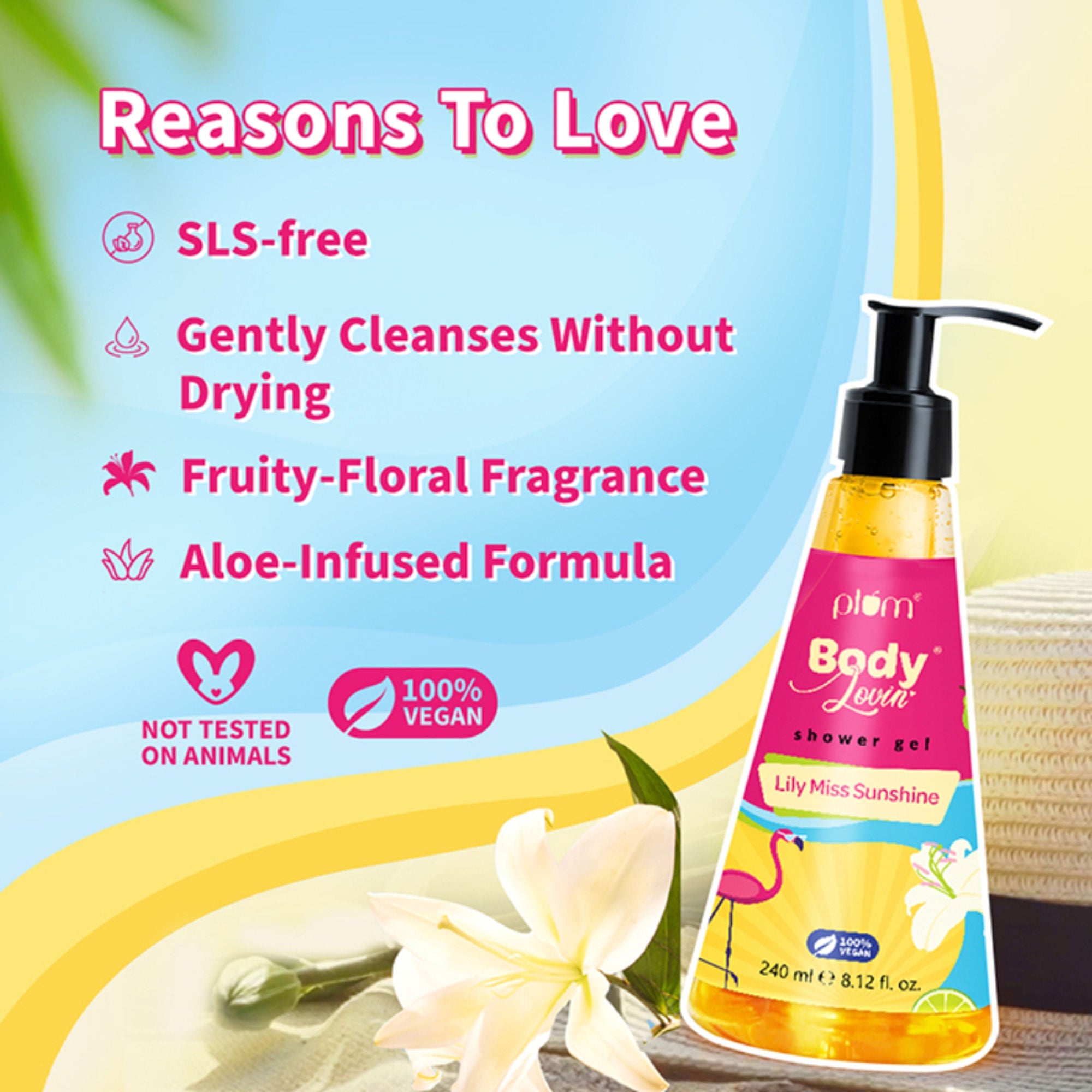 Plum BodyLovin Lily Miss Sunshine Shower Gel | Grocsy