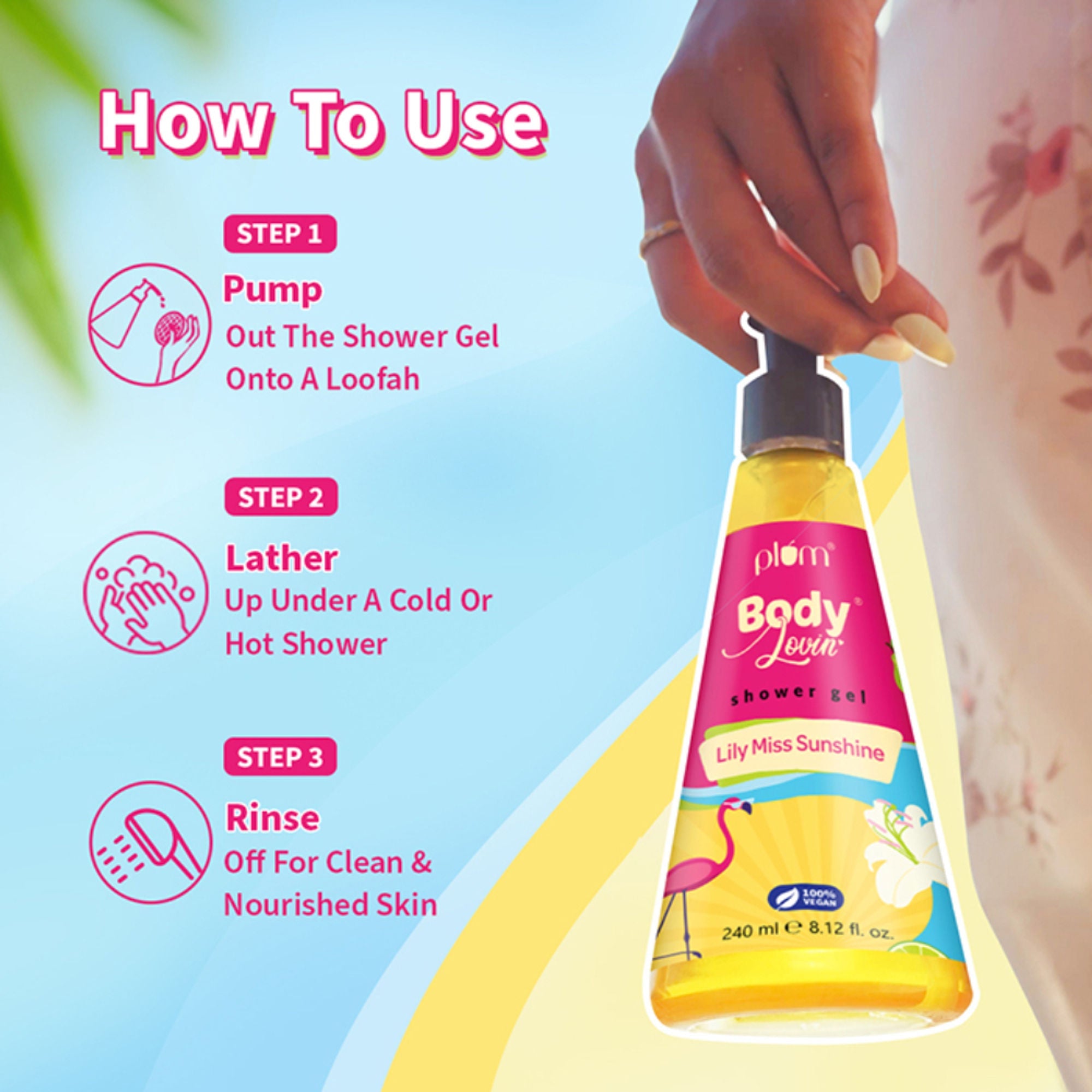 Plum BodyLovin Lily Miss Sunshine Shower Gel | Grocsy