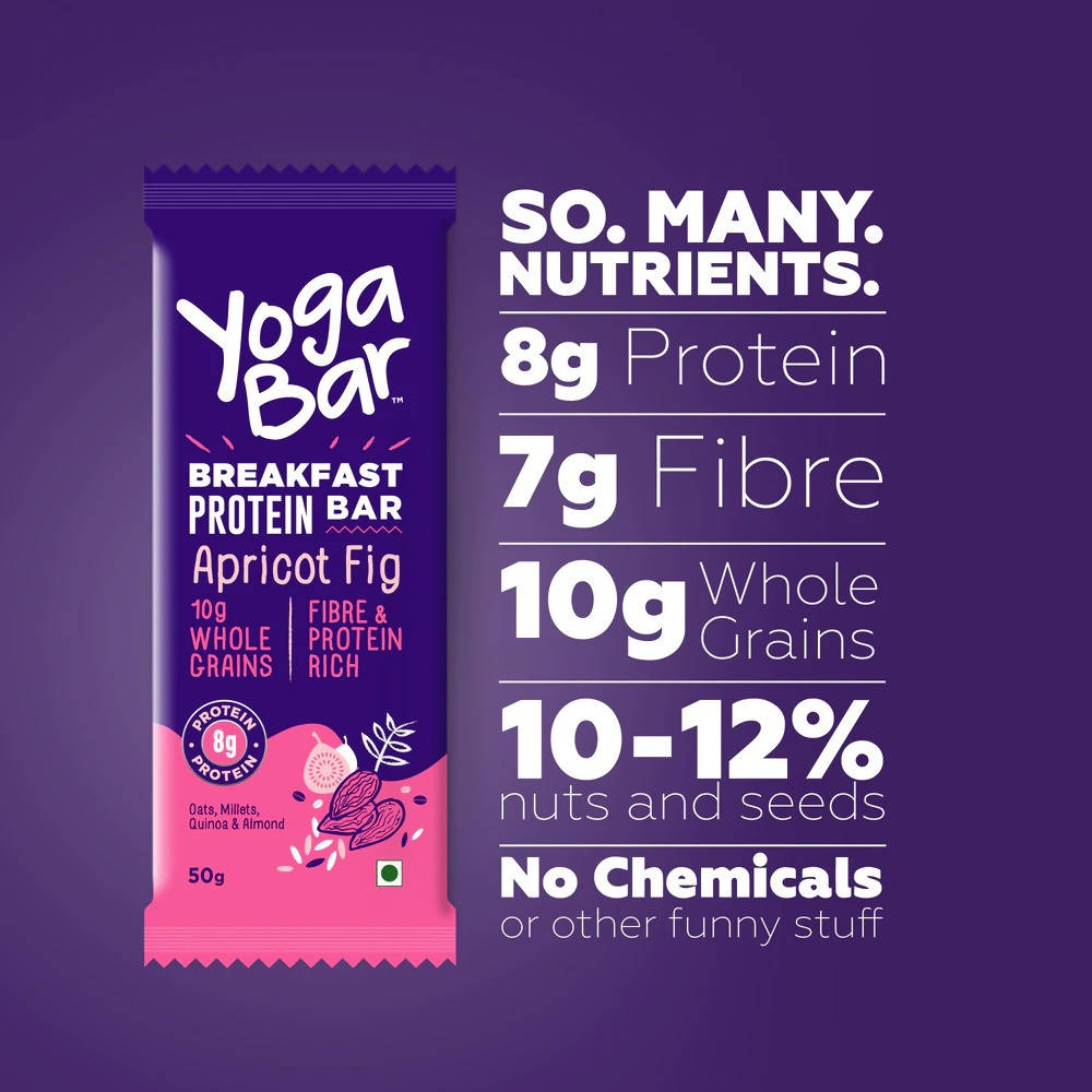Yoga Bar Apricot Fig Breakfast Protein Bar | Grocsy