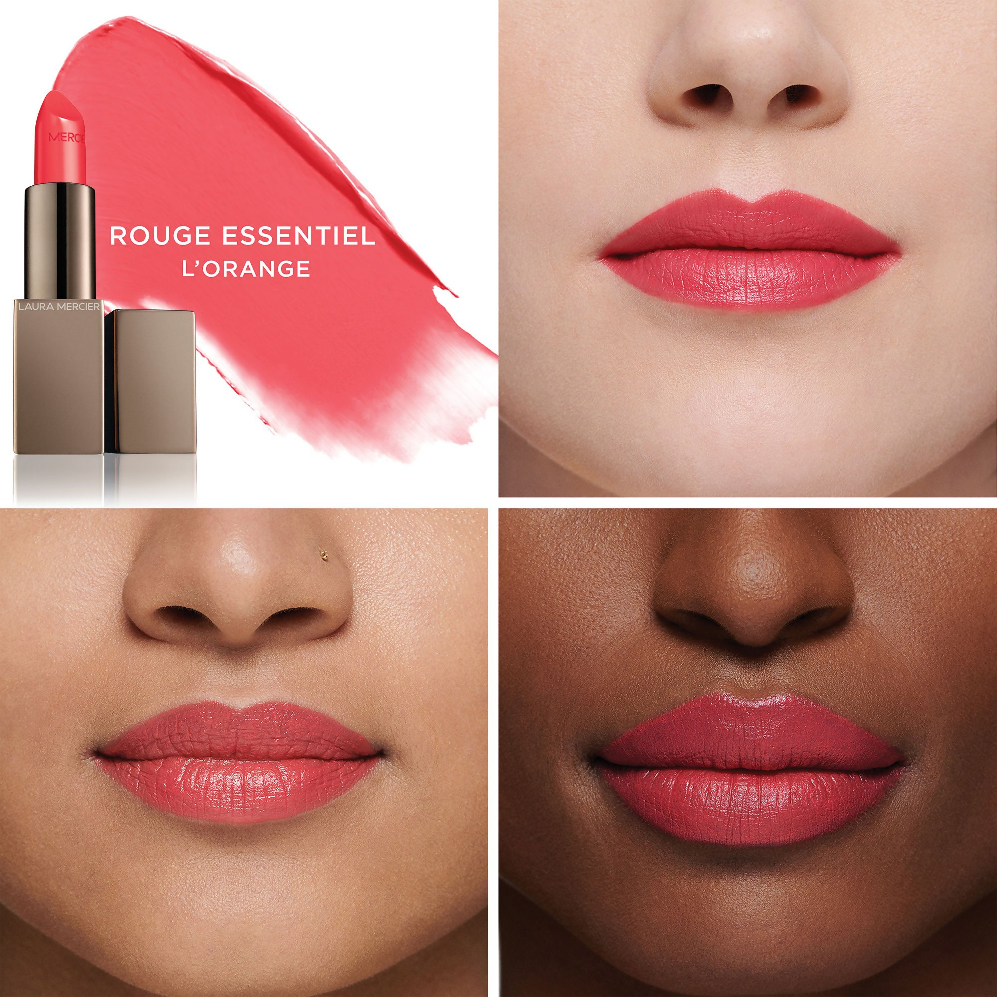 Laura Mercier Rouge Essentiel Silky Creme Lipstick - L'orange | Grocsy