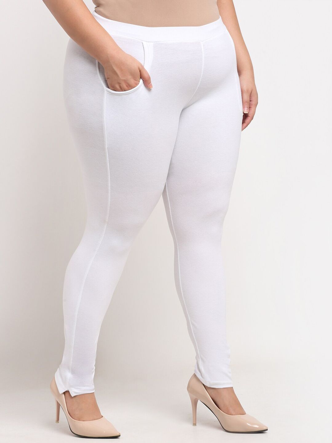 TAG 7 Women Plus Size Ankle Length Cotton Leggings | Grocsy