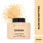 Makeup Revolution Loose Baking Powder - Banana | Grocsy