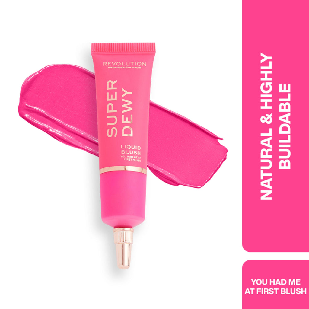 Makeup Revolution Superdewy Liquid Blusher - Ultra Pigmented-Dewy & Radiant Formula You Had Me At First Blush - You Had Me At First Blush | Grocsy
