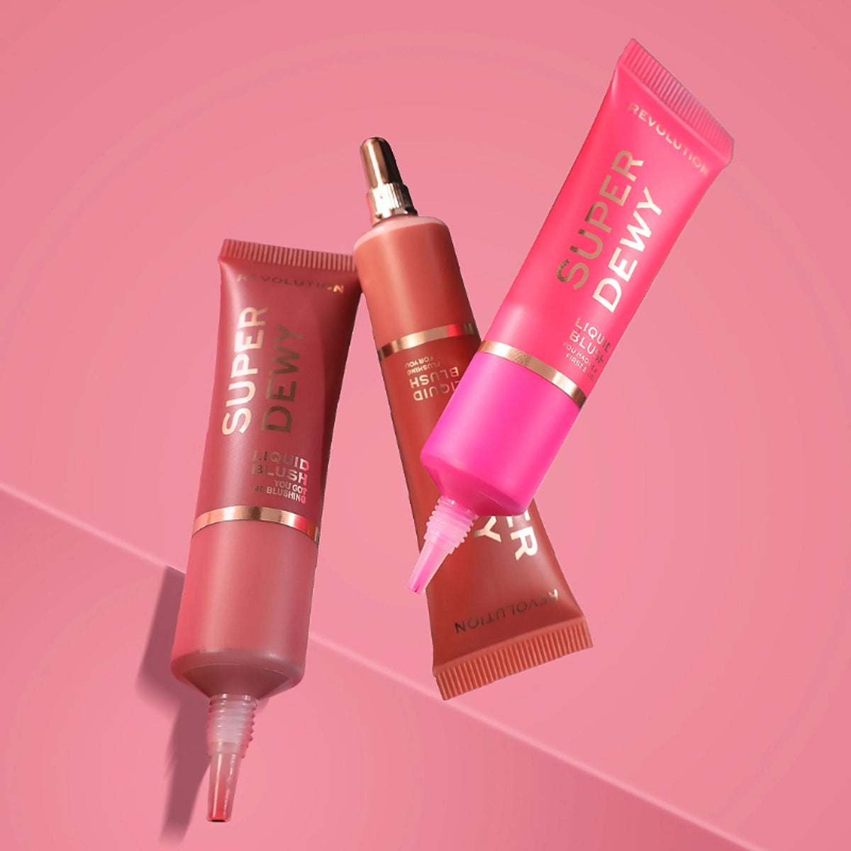 Makeup Revolution Superdewy Liquid Blusher - Ultra Pigmented-Dewy & Radiant Formula You Had Me At First Blush - You Got Me Blushing | Grocsy